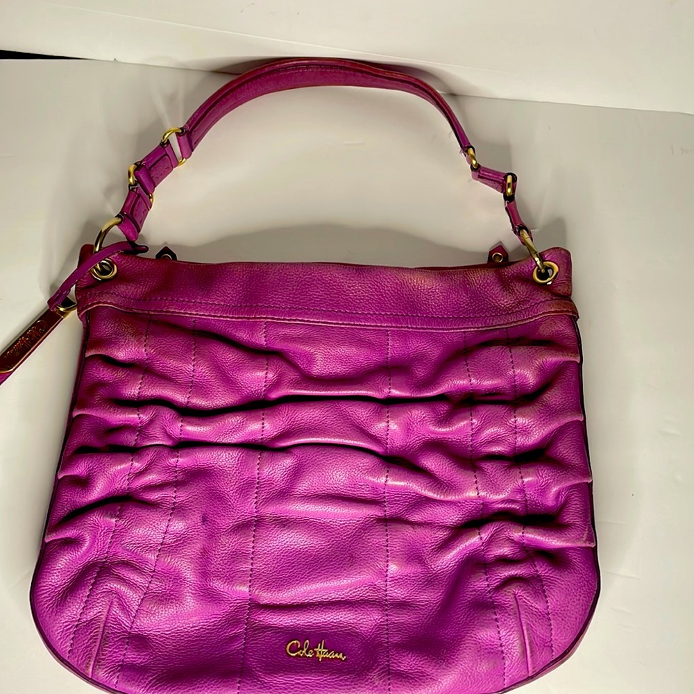 Cole Haan Handbag Leather with zipper on both sides of purse